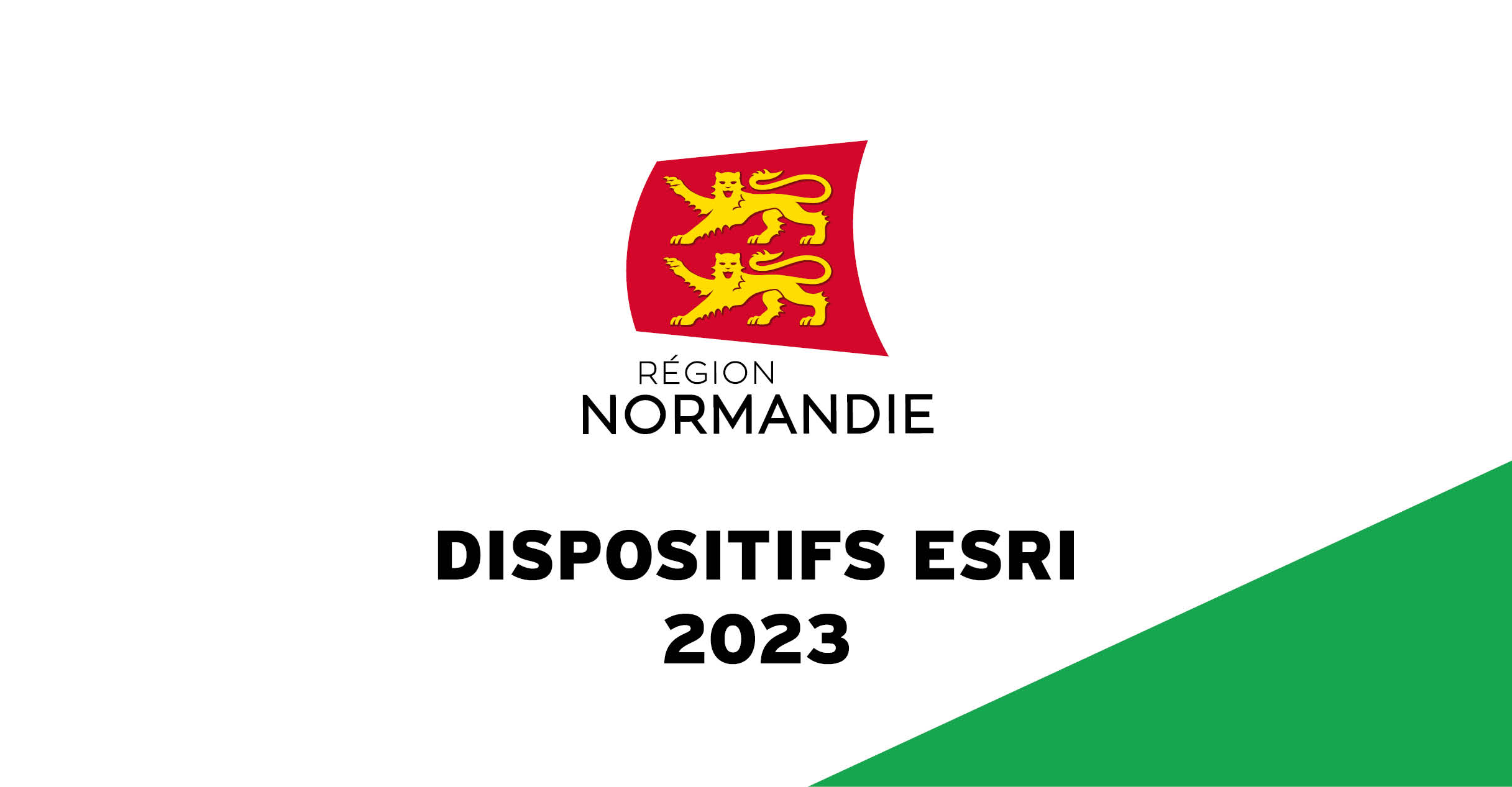 DISPOSITIFS ESRI 2023 - Région Normandie
